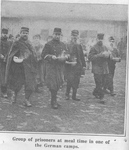 French POWs Receive Rations in a German Prison Camp