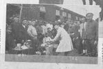 POWs Sell Food in a German Prison Camp Compound