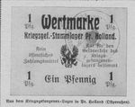 One Pfennig Bank Note from Preussisch Holland