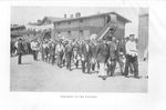 British Internees March to the Camp Kitchen at Ruhleben