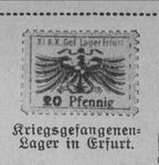 20 Pfennig Stamp from Erfurt