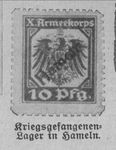 Ten Pfennig Script Stamp from Hameln