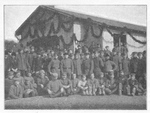 Russian POWs outside the YMCA Hall at Goettingen