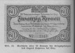 Twenty Krone Script Bank Note from Katzenau