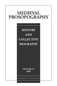 Cover of Medieval Prosopography 35 (2020)