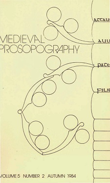 Cover of Medieval Prosopography 5.2 (1984)