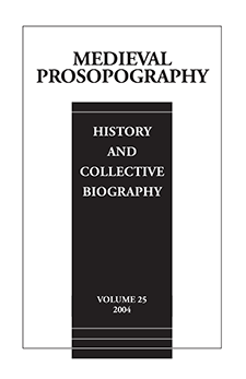 Cover of Medieval Prosopography 25 (2004)