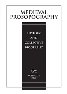 Cover of Medieval Prosopography 24 (2003)