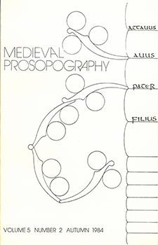 Cover of Medieval Prosopography 5.2 (1984)