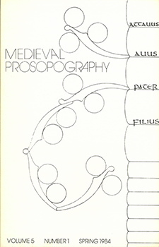 Cover of Medieval Prosopography 5.1 (1984)