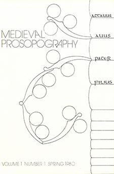 Cover of Medieval Prosopography 1.1 (1980)