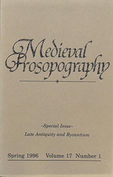 Cover of Medieval Prosopography 17.1 (1996)