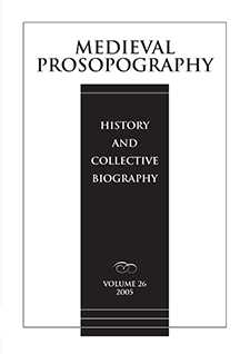 Cover of Medieval Prosopography 26 (2005)