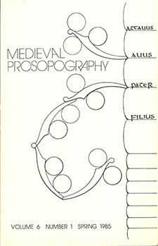 Cover of Medieval Prosopography 6.1 (1985)