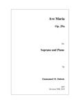 Ave Maria for Soprano and Piano by Emmanuel M. Dubois
