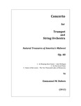 Concerto for Trumpet and String Orchestra (Full Score) by Emmanuel M. Dubois
