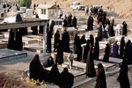 Women at traditional Thursday graveyard visit, Boir Ahmad village by Reinhold Loeffler