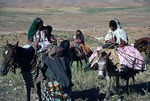 Arrival of transhumance pastoralists at new camp site, Boir Ahmad
