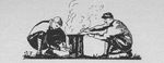 French POWs Cooking over a Fire at Muensingen by Anonymous